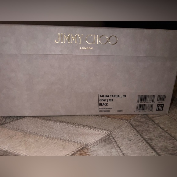 Jimmy Choo Talika Sandal Black Patent Leather - Picture 3 of 5